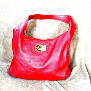 Jack French, London, designer handbag, red leather, large excellent!